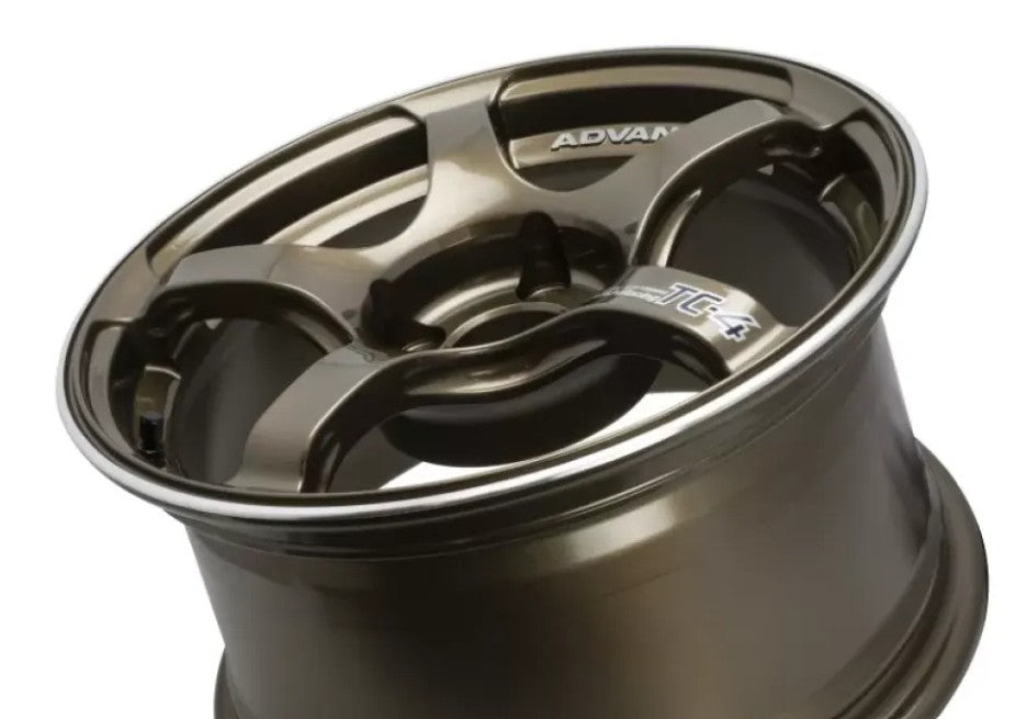 Advan Subaru WRX | BRZ | FRS | GT86 | GR86 2002+ TC-4 Wheel Set of 4 18x9.5 5x100 45mm Umber Bronze Metallic & Ring