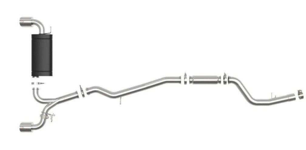 Takeda 3' to 2-1/2" 304 Stainless Steel Catback Exhaust System with Polished Tips Toyota GR Supra A90 L6-3.0L t 2020-2024