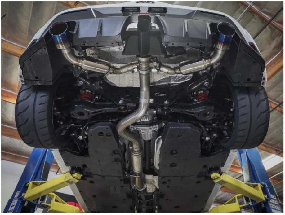 AFE Gemini XV Stainless Steel Catback Exhaust System w/Cut-Out Carbon Fiber Toyota GR Corolla 23-24 L3-1.6L (t)