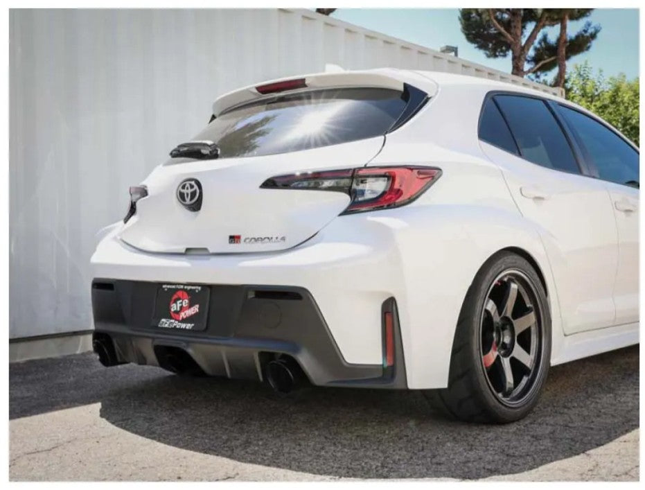 AFE Gemini XV Stainless Steel Catback Exhaust System w/Cut-Out Black Toyota GR Corolla 23-24 L3-1.6L (t)