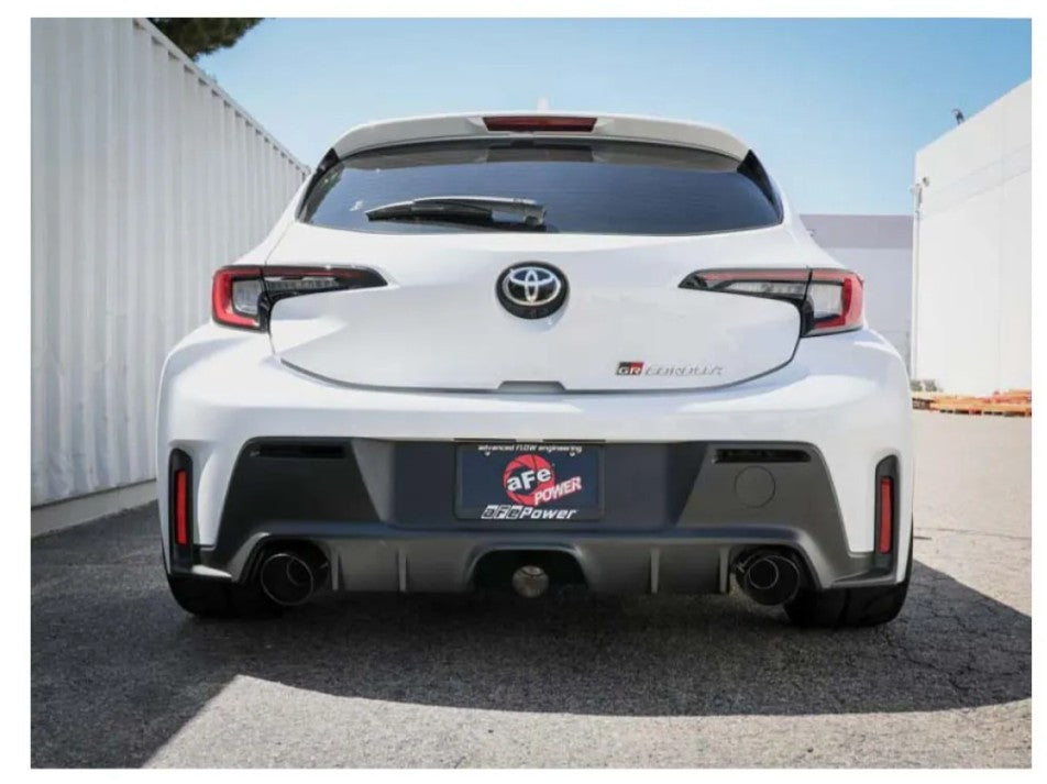 AFE Gemini XV Stainless Steel Catback Exhaust System w/Cut-Out Black Toyota GR Corolla 23-24 L3-1.6L (t)
