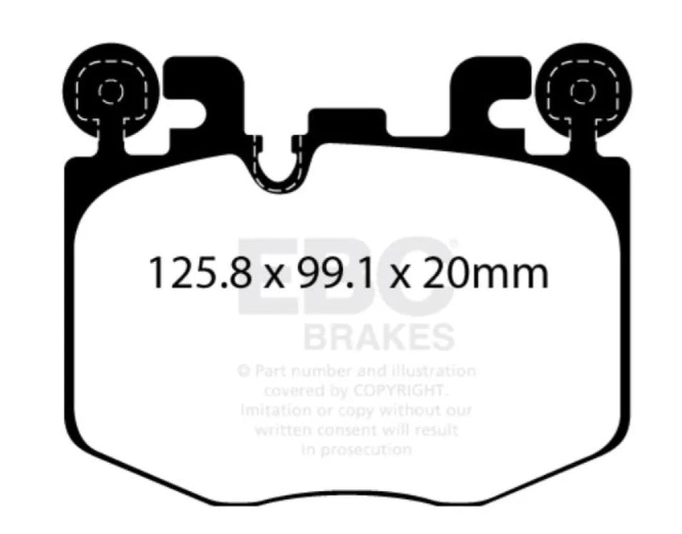 EBC Brakes Yellowstuff Brake Pad 4000 Series Sport Set for BMW 2022-2025 & Toyota GR Supra