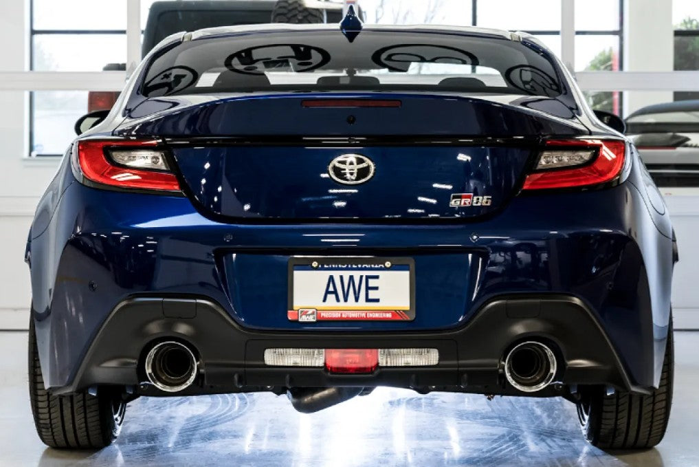 AWE Tuning Touring Edition Exhaust | 3" Diameter | 5" Dual Chrome Silver Tips Subaru BRZ|Toyota 86|GR86|Scion FR-S 2013-2020