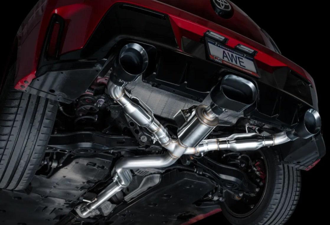 AWE Tuning Track Edition Exhaust | Diamond Black Tips Toyota GR Corolla 2023-2025