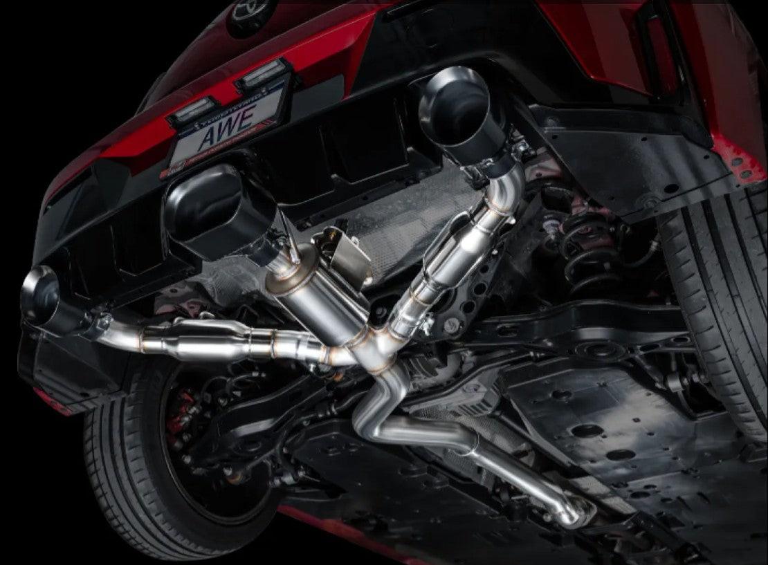 AWE Tuning Track Edition Exhaust | Diamond Black Tips Toyota GR Corolla 2023-2025