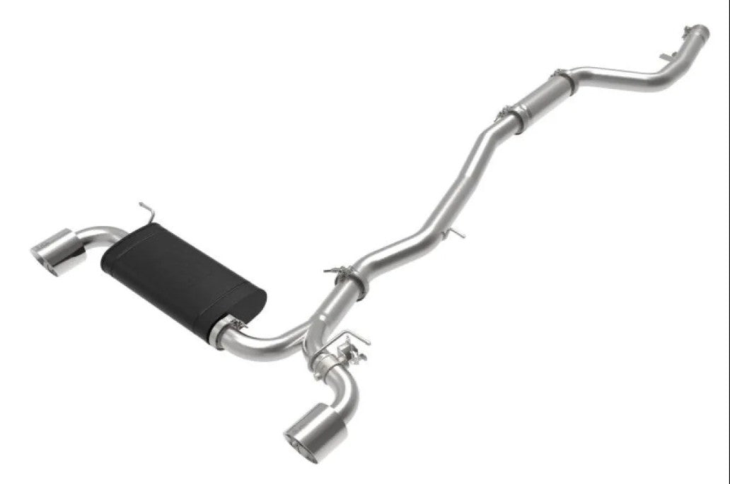 Takeda 3' to 2-1/2" 304 Stainless Steel Catback Exhaust System with Polished Tips Toyota GR Supra A90 L6-3.0L t 2020-2024