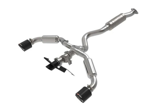 AFE Gemini XV Stainless Steel Catback Exhaust System w/Cut-Out Carbon Fiber Toyota GR Corolla 23-24 L3-1.6L (t)