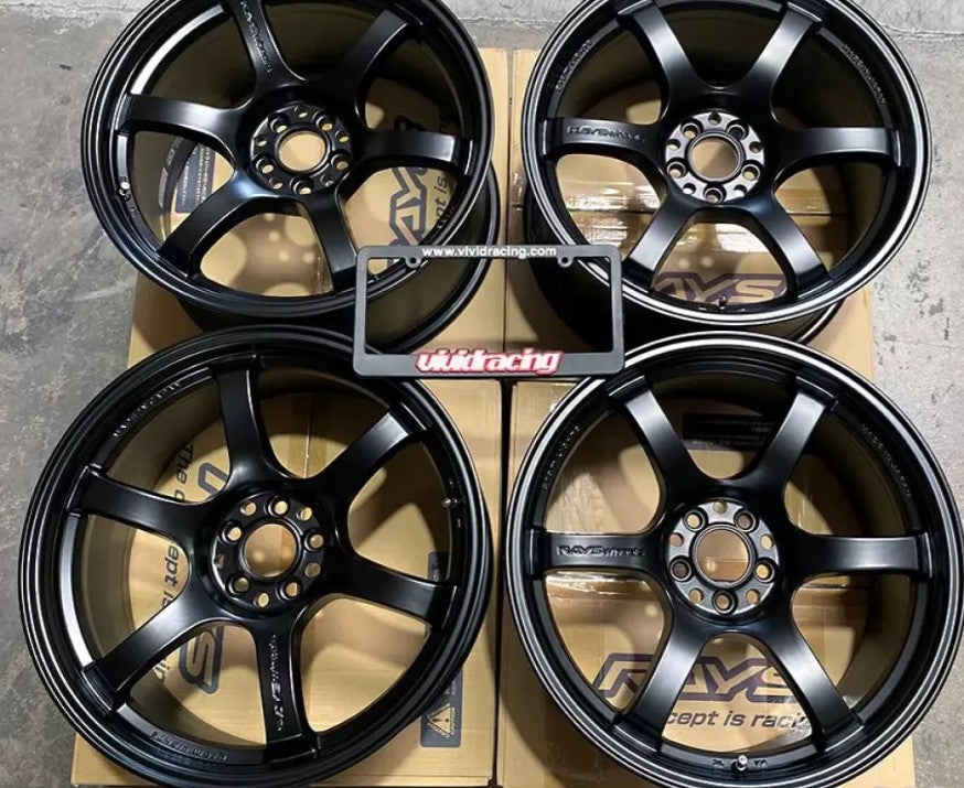 GramLights 57DR Wheel Set of 4 Subaru BRZ | Toyota GT-86 | Scion FR-S 18x9.5 5x100 38mm Semigloss Black