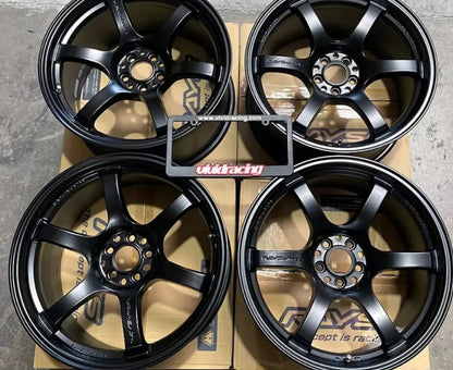 GramLights 57DR Wheel Set of 4 Subaru BRZ | Toyota GT-86 | Scion FR-S 18x9.5 5x100 38mm Semigloss Black