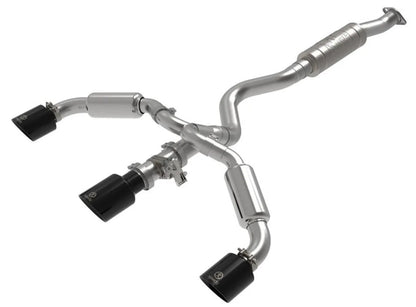 aFe Gemini XV 3"-2-1/2" 304 Stainless Steel Catback Exhaust System w/ Black Tips Toyota GR Corolla L3 1.6L 2023-2024