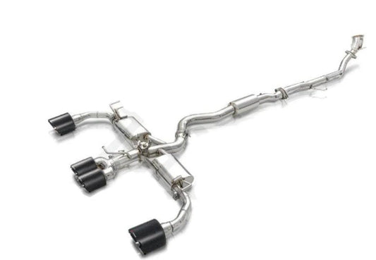 FI Exhaust Mid Pipe with Valvetronic Muffler EV with Quad Silver Tips and Standard Remote Toyota GR Corolla 2022+