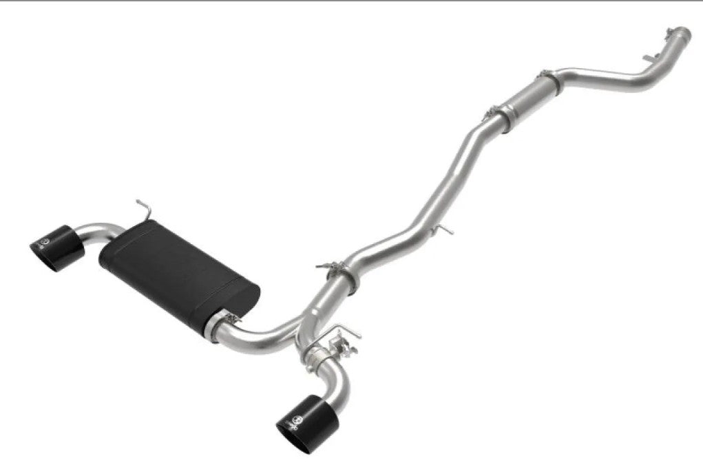 Takeda 3' to 2-1/2" 304 Stainless Steel Catback Exhaust System with Black Tips Toyota GR Supra A90 L6-3.0L t 2020-2024