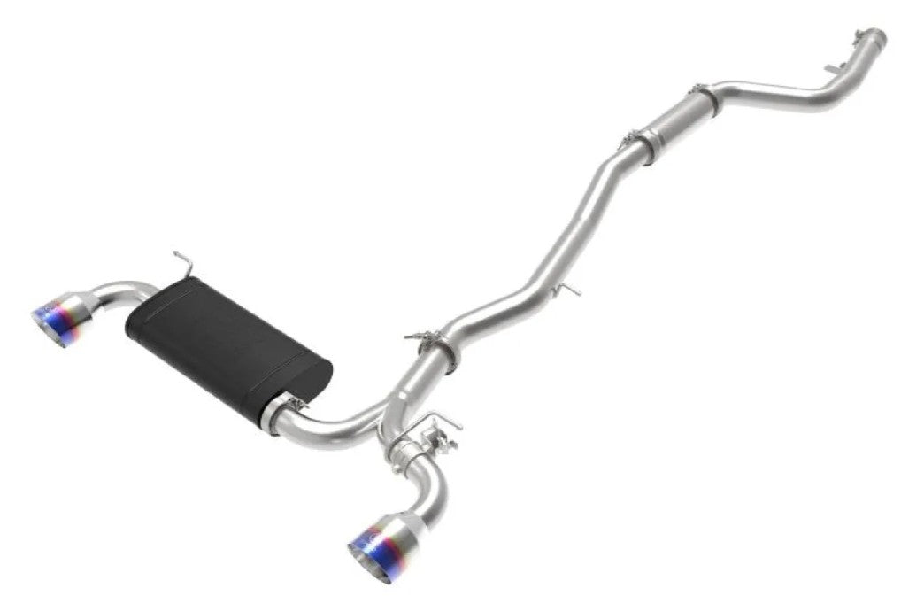 Takeda 3' to 2-1/2" 304 Stainless Steel Catback Exhaust System with Blue Flame Tips Toyota GR Supra A90 L6-3.0L t 2020-2024