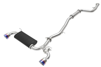 Takeda 3' to 2-1/2" 304 Stainless Steel Catback Exhaust System with Blue Flame Tips Toyota GR Supra A90 L6-3.0L t 2020-2024