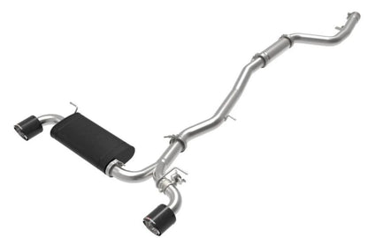 Takeda 3' to 2-1/2" 304 Stainless Steel Catback Exhaust System with Carbin Fiber Tips Toyota GR Supra A90 L6-3.0L t 2020-2024