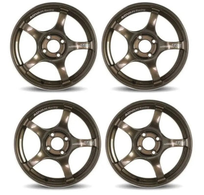 Advan Subaru WRX | BRZ | FRS | GT86 | GR86 2002+ TC-4 Wheel Set of 4 18x9.5 5x100 45mm Umber Bronze Metallic & Ring