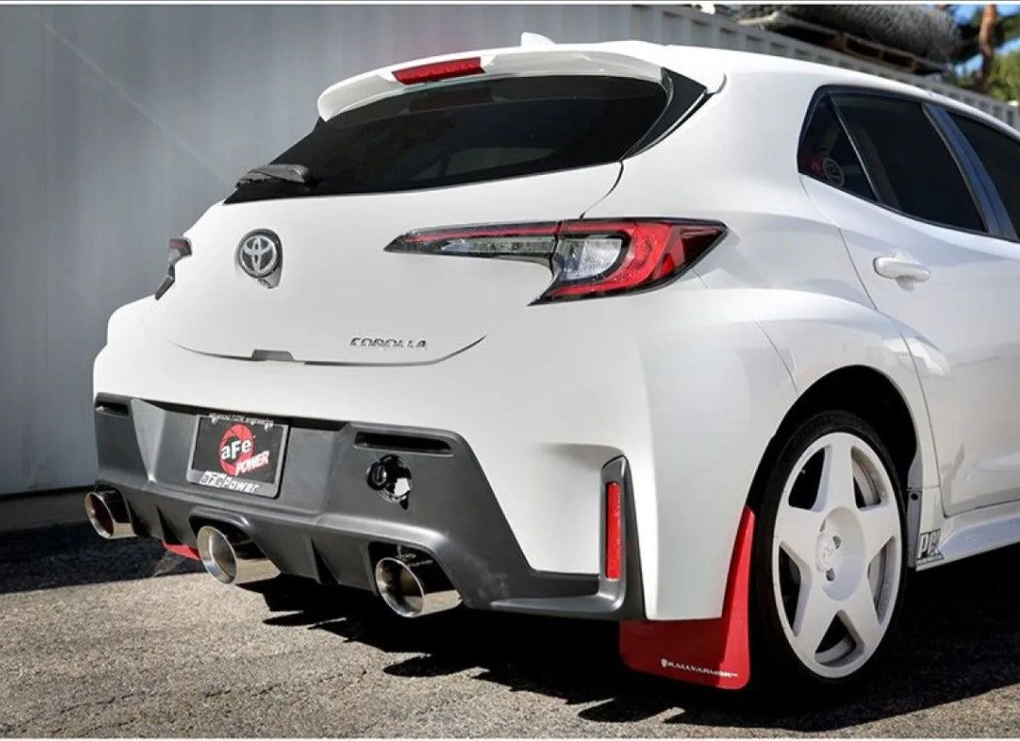 aFe Gemini XV 3"-2-1/2" 304 Stainless Steel Catback Exhaust System w/ Polished Tips Toyota GR Corolla L3 1.6L 2023-2024