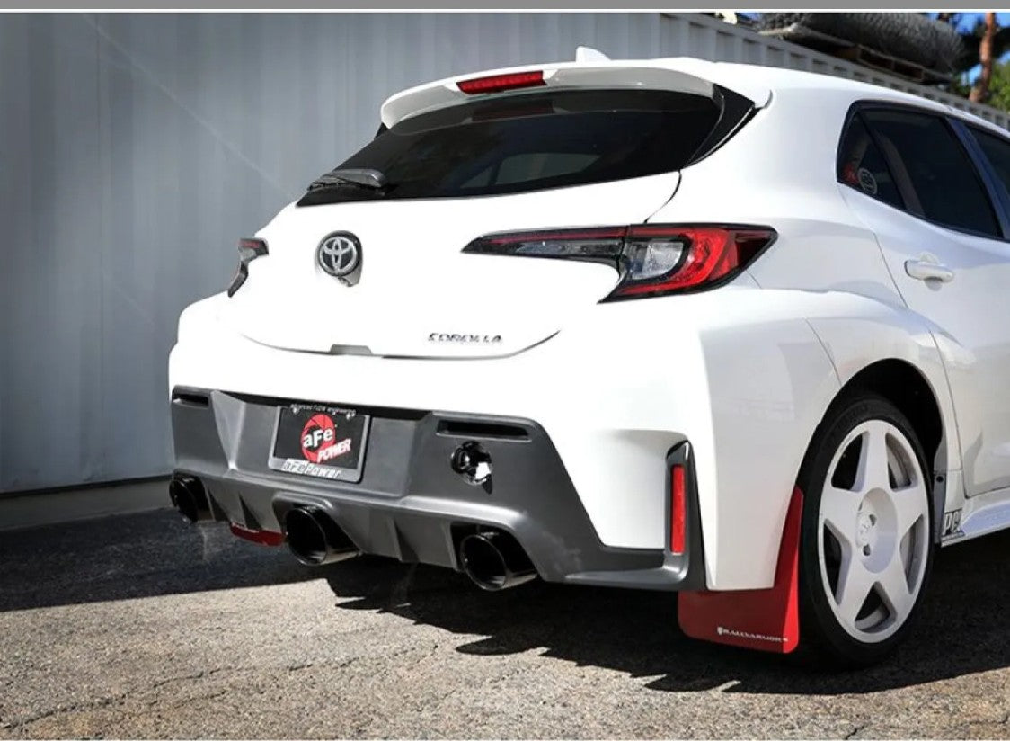 aFe Gemini XV 3"-2-1/2" 304 Stainless Steel Catback Exhaust System w/ Black Tips Toyota GR Corolla L3 1.6L 2023-2024