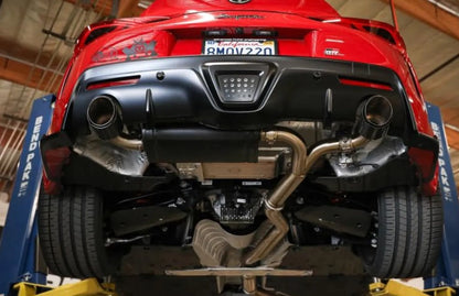 Takeda 3' to 2-1/2" 304 Stainless Steel Catback Exhaust System with Carbin Fiber Tips Toyota GR Supra A90 L6-3.0L t 2020-2024