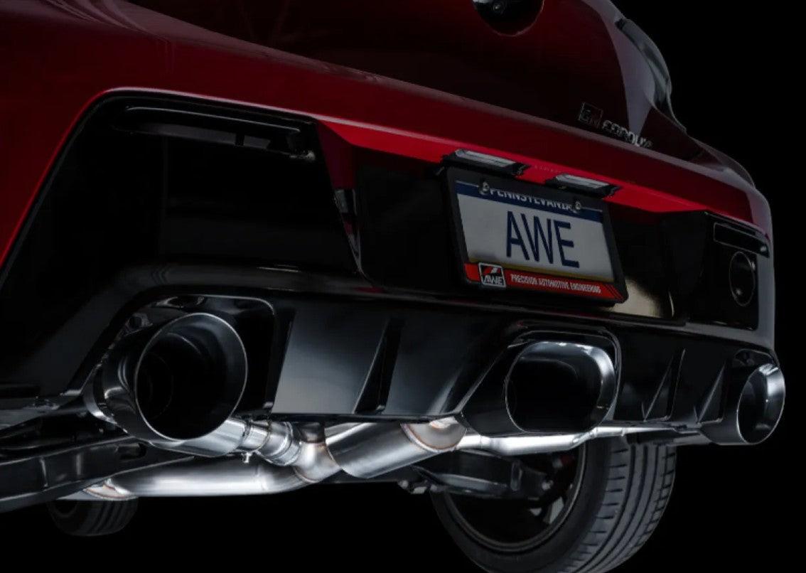 AWE Tuning Track Edition Exhaust | Diamond Black Tips Toyota GR Corolla 2023-2025