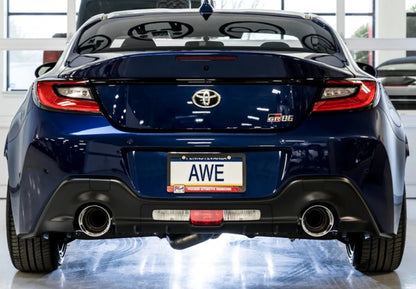 AWE Tuning Track Edition Exhaust | 3" Diameter | 5" Dual Chrome Silver Tips Subaru BRZ|Toyota 86|GR86|Scion FR-S 2013-2015