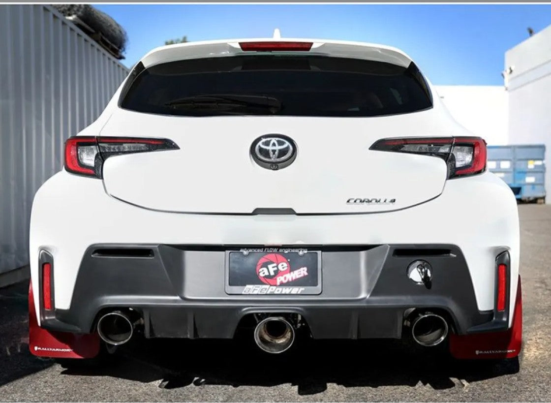 aFe Gemini XV 3"-2-1/2" 304 Stainless Steel Catback Exhaust System w/ Polished Tips Toyota GR Corolla L3 1.6L 2023-2024