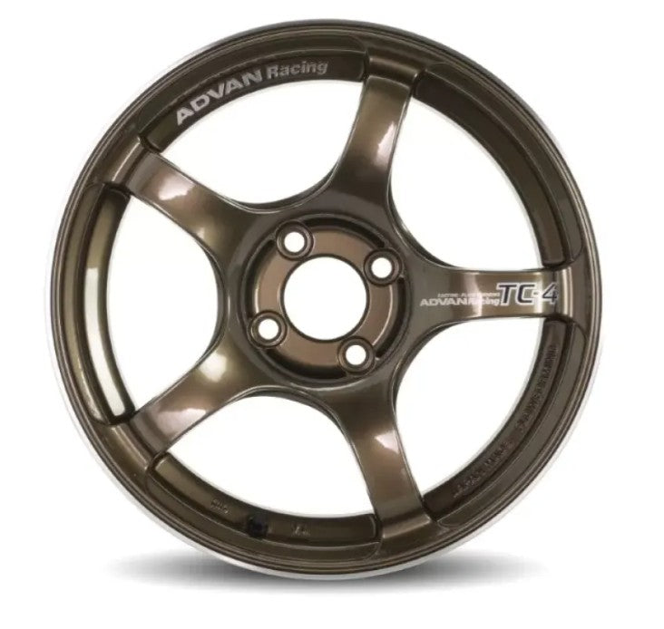 Advan Subaru WRX | BRZ | FRS | GT86 | GR86 2002+ TC-4 Wheel Set of 4 18x9.5 5x100 45mm Umber Bronze Metallic & Ring