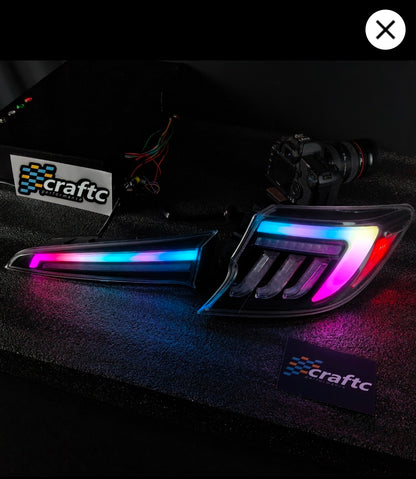 CraftC Performance SMOKED LENS X PEARL WHITE "RGB" 2019-2026 Corolla Hatchback &amp; GR Corolla Sequential Taillights