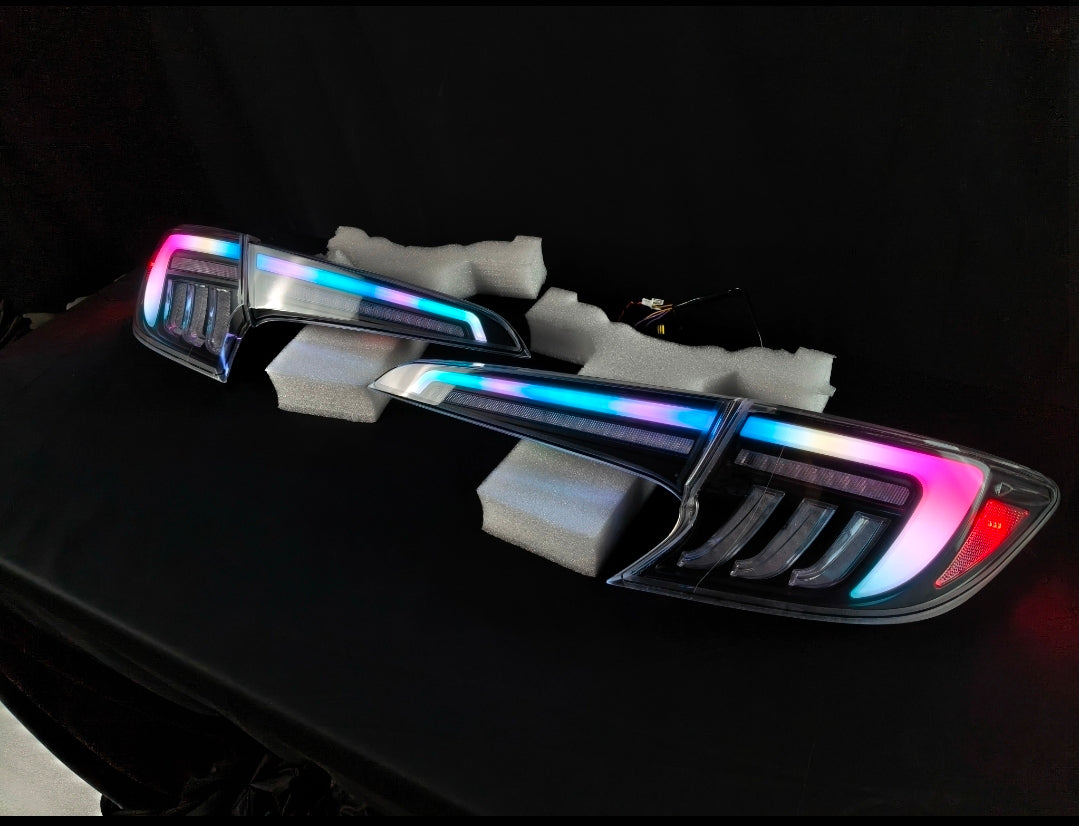 CraftC Performance SMOKED LENS X PEARL WHITE "RGB" 2019-2026 Corolla Hatchback &amp; GR Corolla Sequential Taillights
