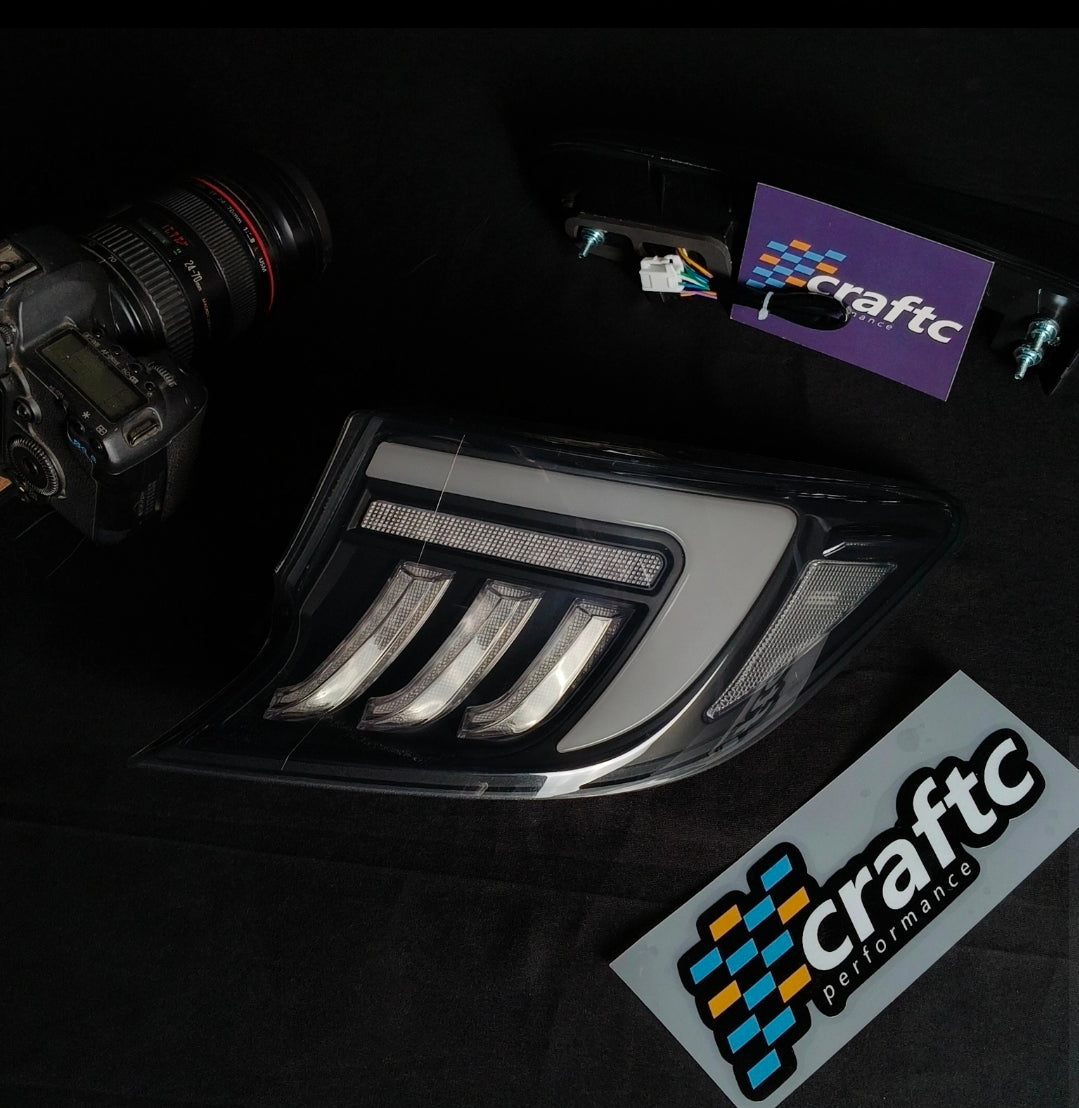 CraftC Performance SMOKED LENS X PEARL WHITE "RGB" 2019-2026 Corolla Hatchback &amp; GR Corolla Sequential Taillights