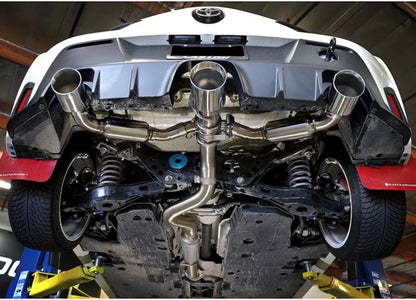 aFe Gemini XV 3"-2-1/2" 304 Stainless Steel Catback Exhaust System w/ Polished Tips Toyota GR Corolla L3 1.6L 2023-2024