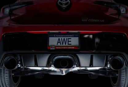 AWE Tuning Track Edition Exhaust | Diamond Black Tips Toyota GR Corolla 2023-2025