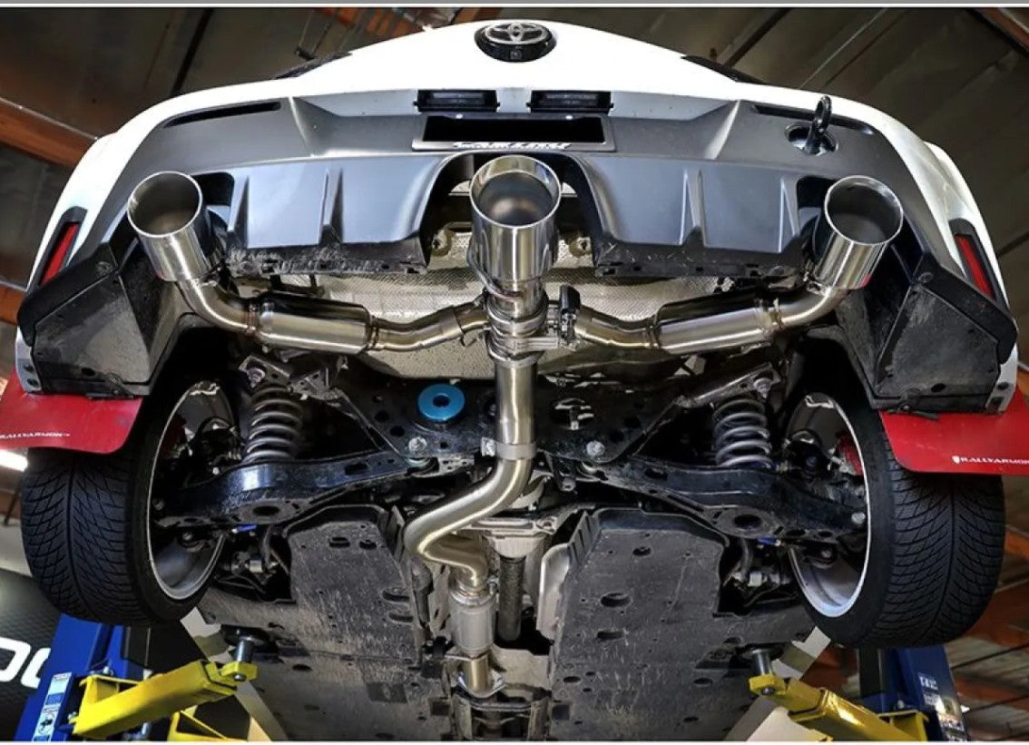aFe Gemini XV 3"-2-1/2" 304 Stainless Steel Catback Exhaust System w/ Black Tips Toyota GR Corolla L3 1.6L 2023-2024