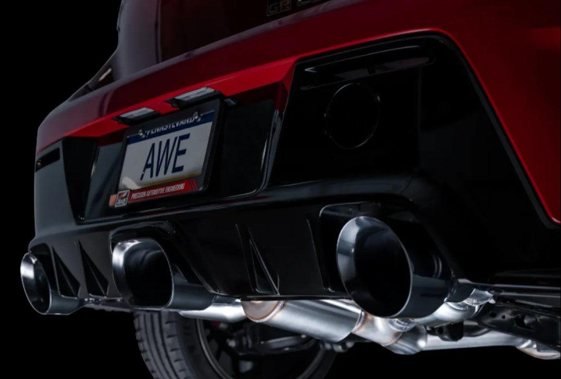 AWE Tuning Track Edition Exhaust | Diamond Black Tips Toyota GR Corolla 2023-2025