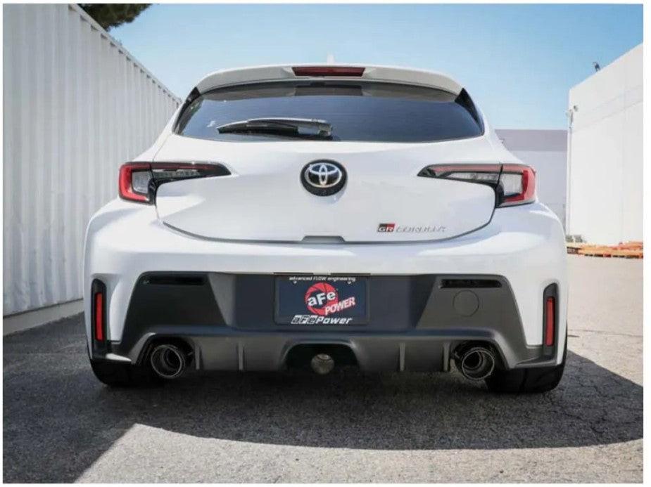 AFE Gemini XV Stainless Steel Catback Exhaust System w/Cut-Out Carbon Fiber Toyota GR Corolla 23-24 L3-1.6L (t)