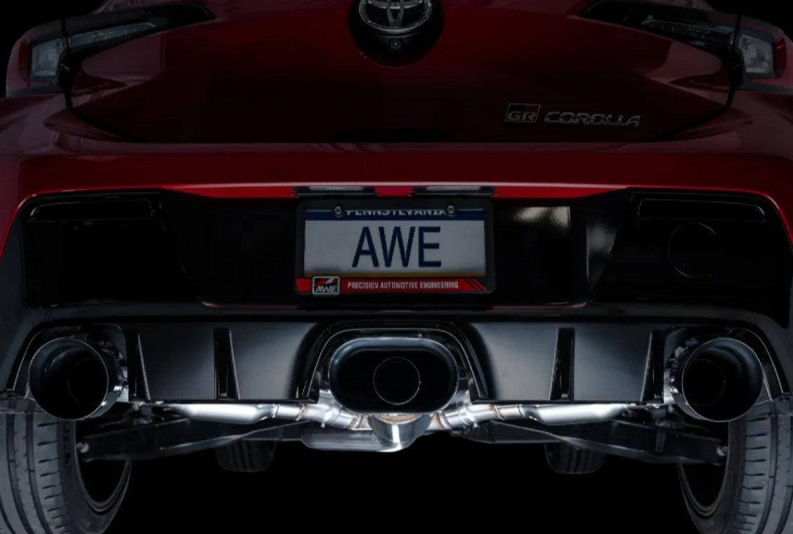AWE Tuning Touring Edition Exhaust | Diamond Black Tips Toyota GR Corolla Core 2023-2025