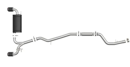 Takeda 3' to 2-1/2" 304 Stainless Steel Catback Exhaust System with Carbin Fiber Tips Toyota GR Supra A90 L6-3.0L t 2020-2024