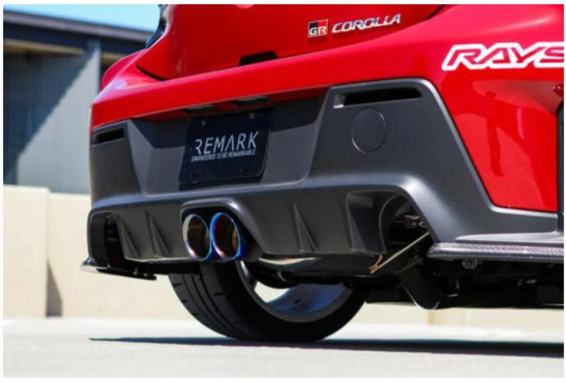 Remark Catback Exhaust Toyota GR Corolla 2023+ - Burnt Stainless Steel Tips