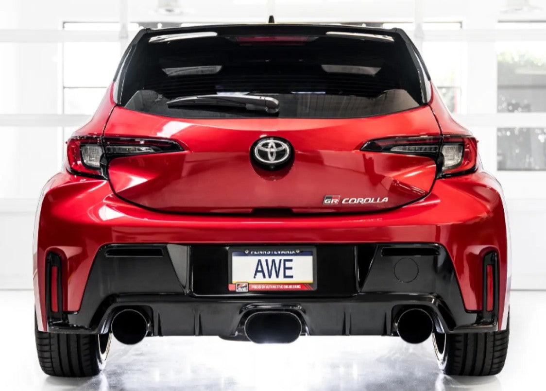 AWE Tuning Track Edition Exhaust | Diamond Black Tips Toyota GR Corolla 2023-2025