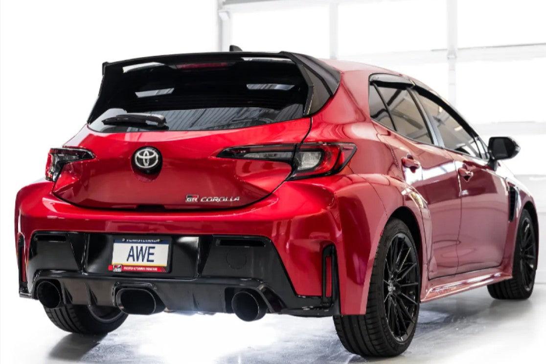 AWE Tuning Track Edition Exhaust | Diamond Black Tips Toyota GR Corolla 2023-2025