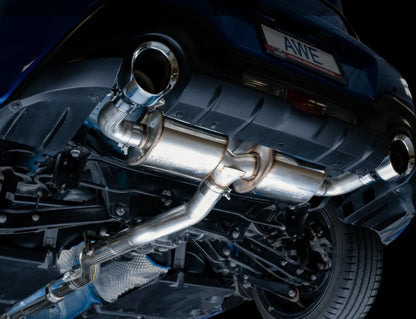 AWE Tuning Touring Edition Exhaust | 3" Diameter | 5" Dual Chrome Silver Tips Subaru BRZ|Toyota 86|GR86|Scion FR-S 2013-2020