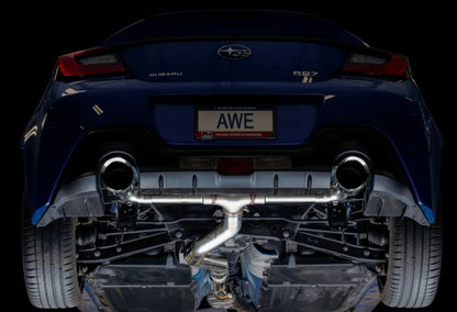 AWE Tuning Track Edition Exhaust | 3" Diameter | 5" Dual Chrome Silver Tips Subaru BRZ|Toyota 86|GR86|Scion FR-S 2013-2015