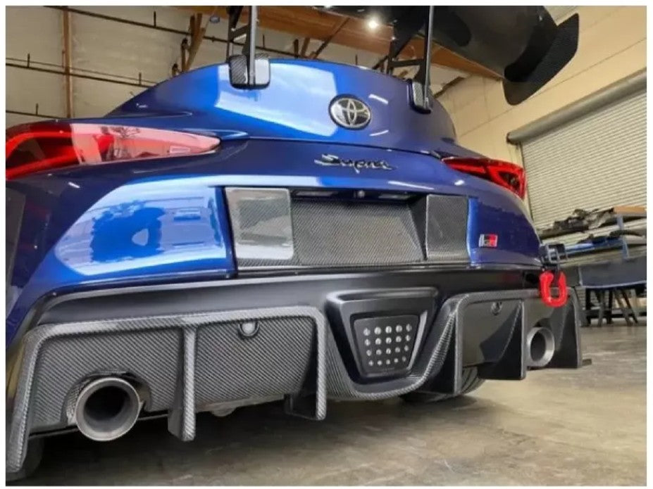 APR Performance Carbon Fiber License Plate Backing Toyota Supra A90 2020-2023