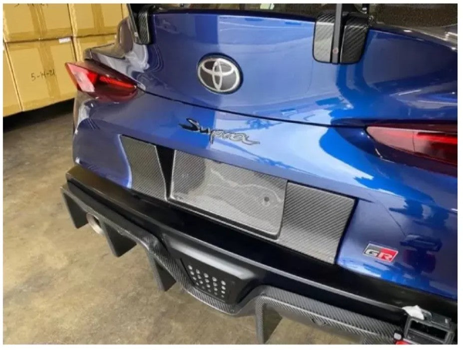 APR Performance Carbon Fiber License Plate Backing Toyota Supra A90 2020-2023