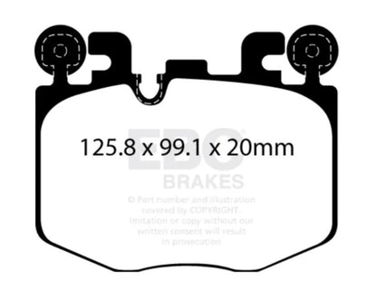 EBC Brakes Bluestuff Brake Pad TrackDay Set for BMW 2022-2025 & Toyota GR Supra 2022-2025