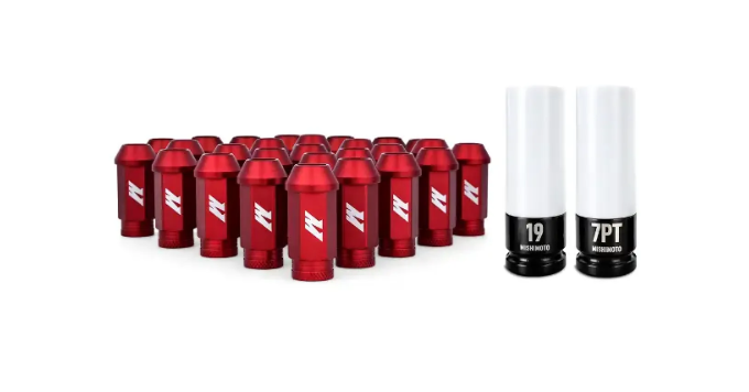 Mishimoto M12x1.5 Red Aluminum Locking Lug Nuts Set