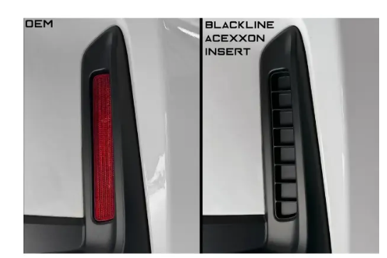 Goldenwrench Blackline Performance Rear Reflector Insert Set Toyota GR Corolla E210 2023-2025