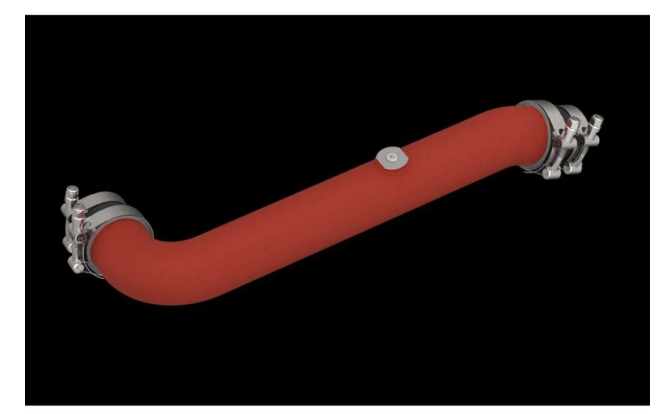 K&N Charge Pipe Kit Aluminum Tube for 2023-2024 Toyota GR Corolla L3 1.6L, Wrinkle Red