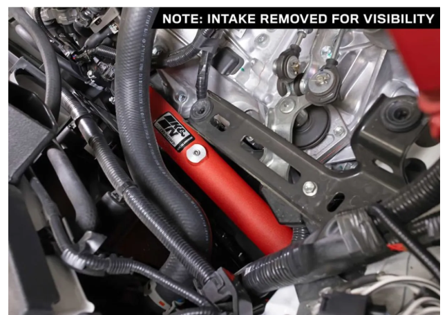 K&N Charge Pipe Kit Aluminum Tube for 2023-2024 Toyota GR Corolla L3 1.6L, Wrinkle Red