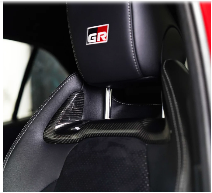 CraftC GR Corolla Seat Headrest Dry Carbon Fiber Covers(2 Pieces)